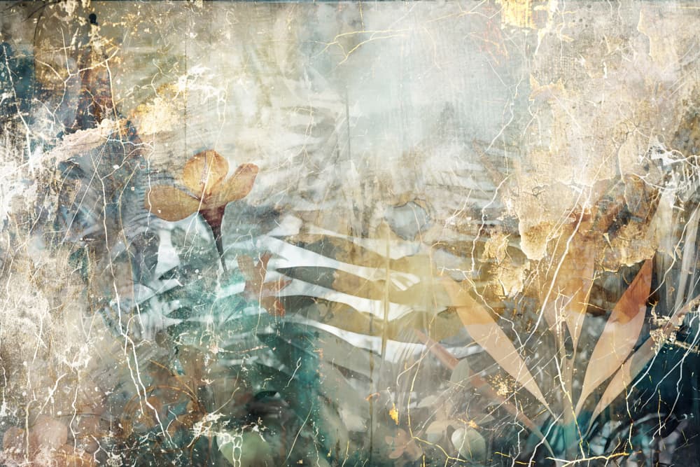 Golden Tropical Bloom by Rafal Kulik — canvas wall art