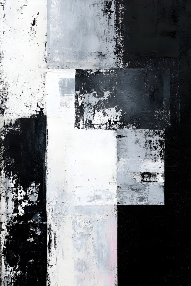 Stark Abstract Contrast by Miguel Bruzual — canvas wall art