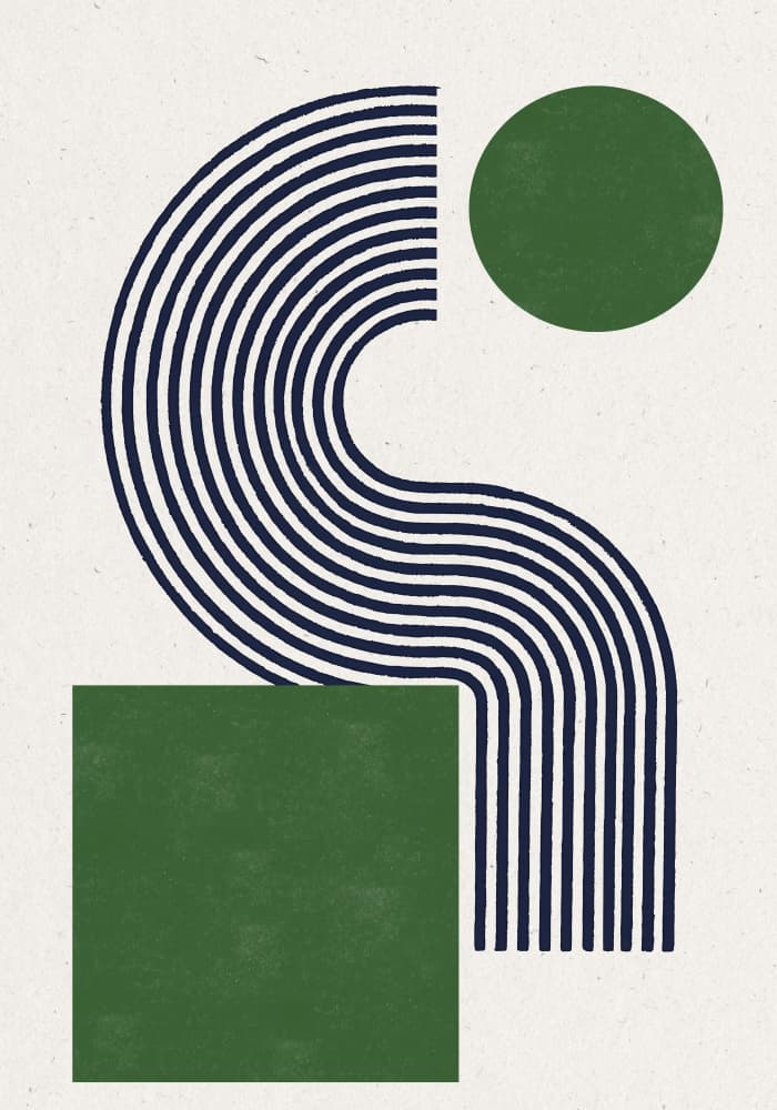 Modern Green Objects No.10 by THE MIUUS STUDIO — canvas wall art