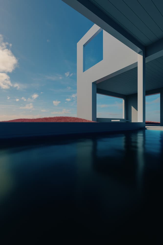 Modern Architectural Serenity by Javier Pardina — canvas wall art
