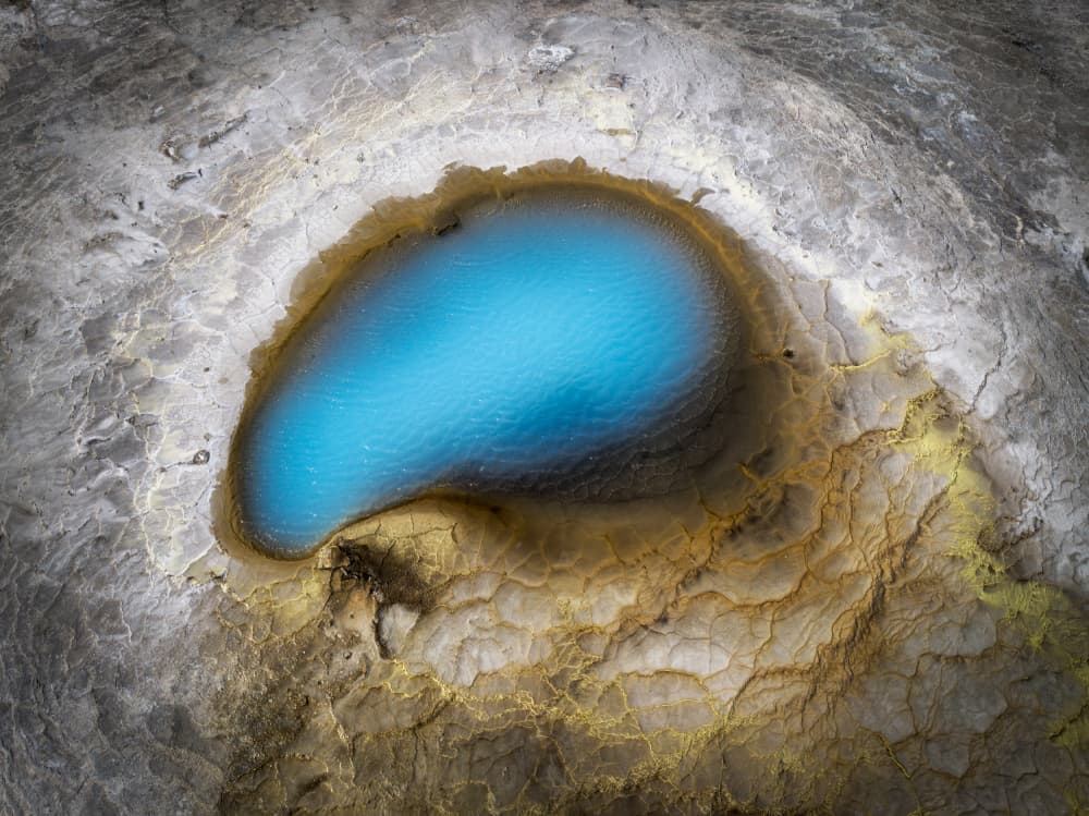Vibrant Blue Thermal Pool by Gerald Macua — canvas wall art