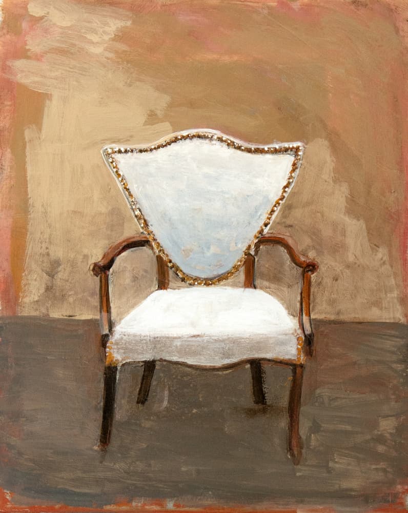 Vintage Upholstered Armchair by Claire Lerner — canvas wall art