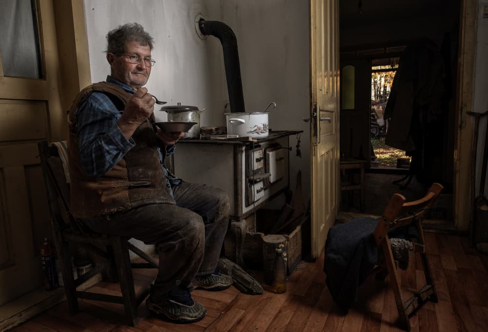 Cozy Kitchen Moment by Grigore Roibu — canvas wall art