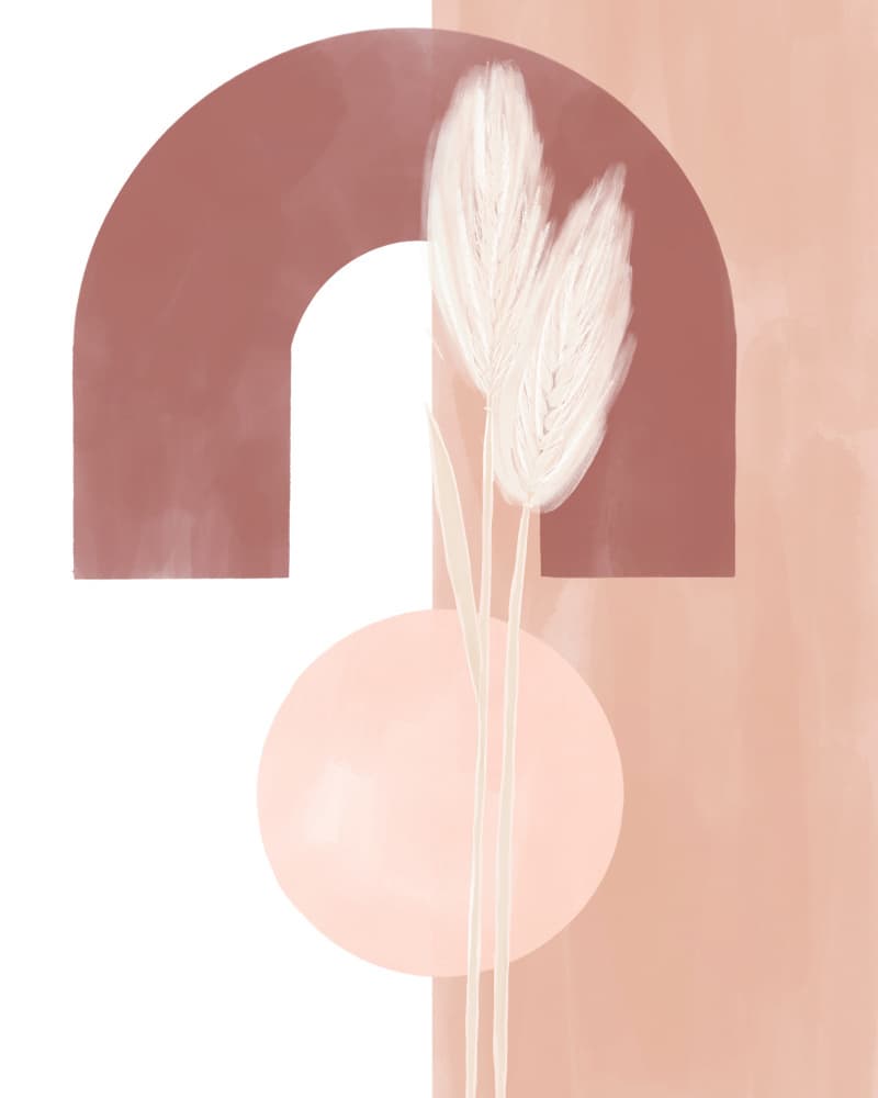 Soft Pampas Abstract by Ivy Green Illustrations — canvas wall art