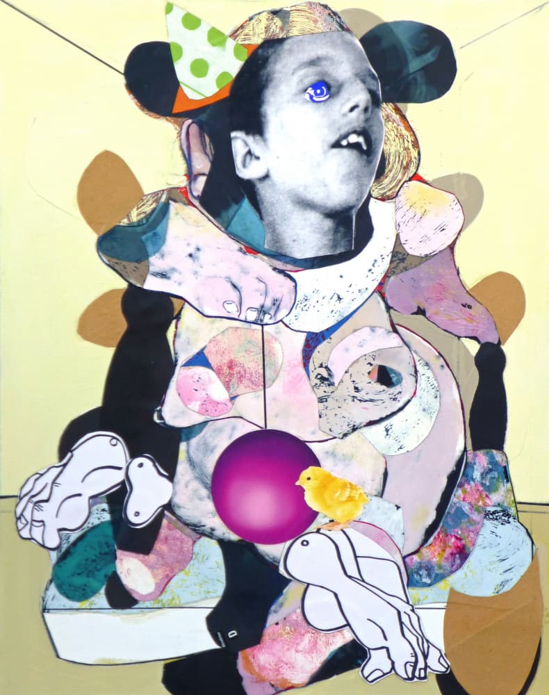 Surreal Child with Chick by Pascal Marlin — canvas wall art