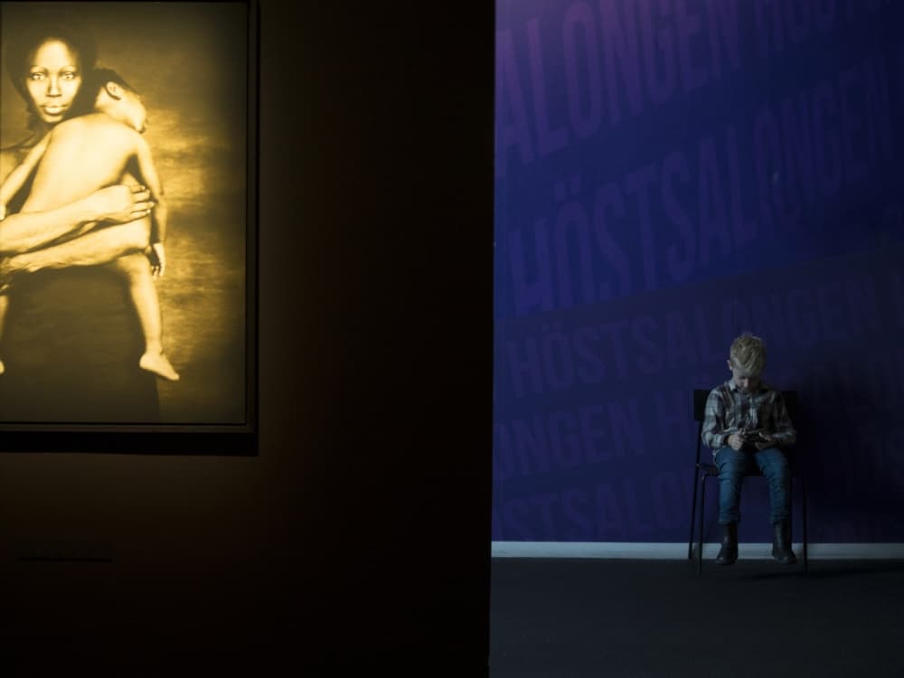 Silent Gallery Contemplation by Robert Semnic — canvas wall art