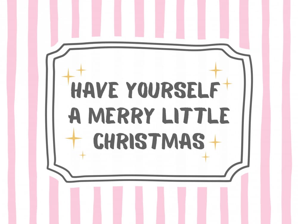 Merry Little Christmas Quote by Jolly and Dash — canvas wall art