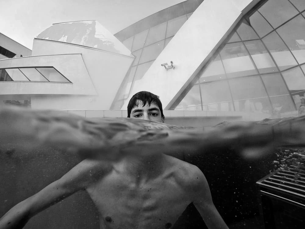 Split Level Pool Gaze by Stefano Zocca — canvas wall art
