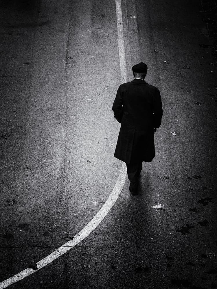 Solitary Man Walking by Massimo Della Latta — canvas wall art