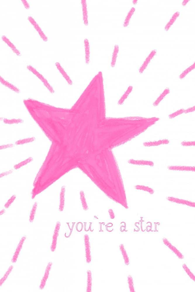 You`reastar(pink) by Treechild — canvas wall art