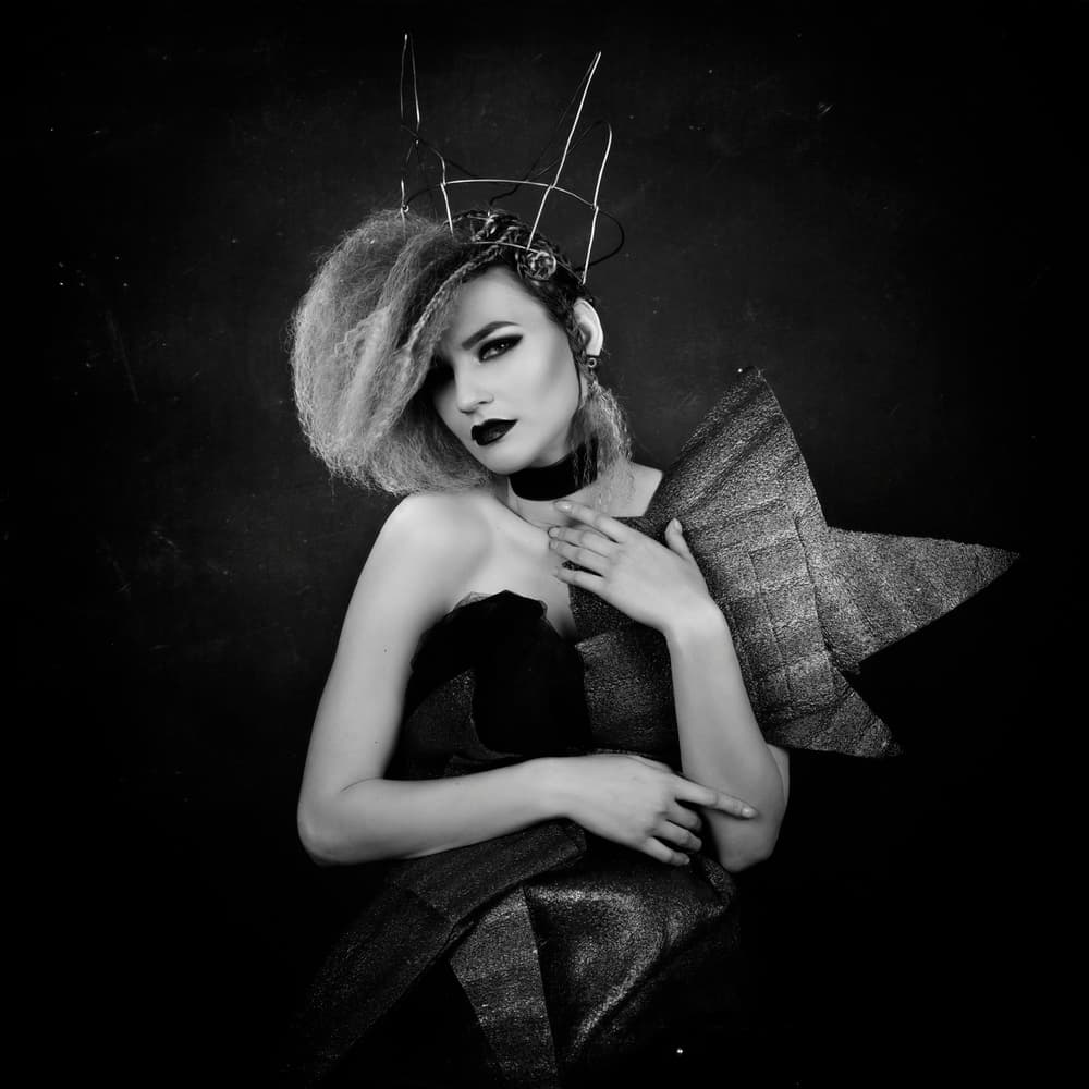 Dark Fashion Portrait by Alexandra Fira — canvas wall art