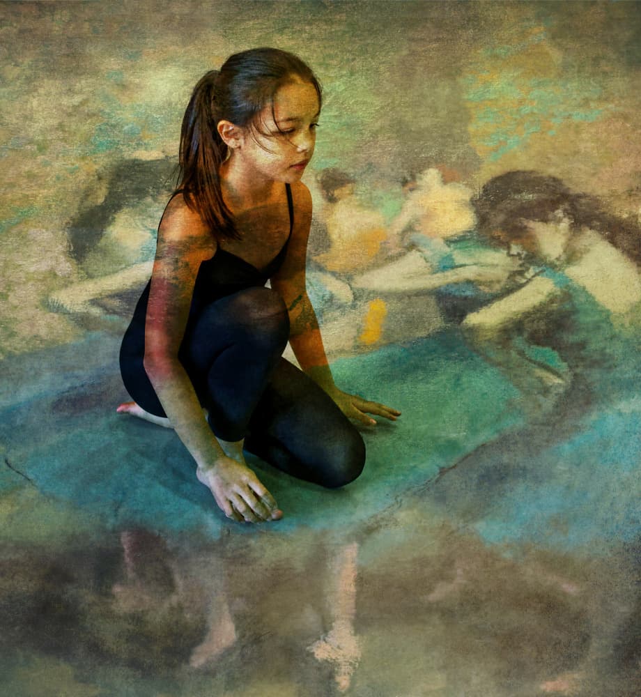 Young Dancer's Reflection by Isabelle DUPONT — canvas wall art