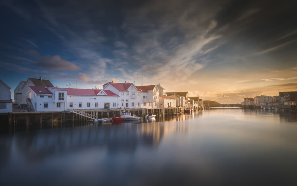 Serene Nordic Harbor by Eugenio Pastor Benjumeda — canvas wall art