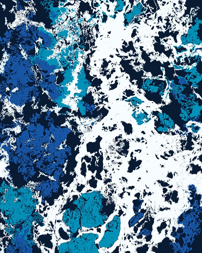 Blue Fluid Abstract by Uma Gokhale — canvas wall art