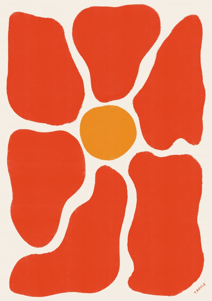 Warm Organic Shapes by Tara Royle — canvas wall art