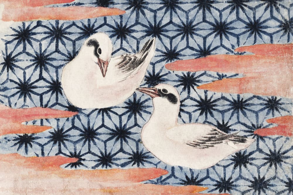 Birds, From Album of Sketches (1814) by Katsushika Hokusai — canvas wall art