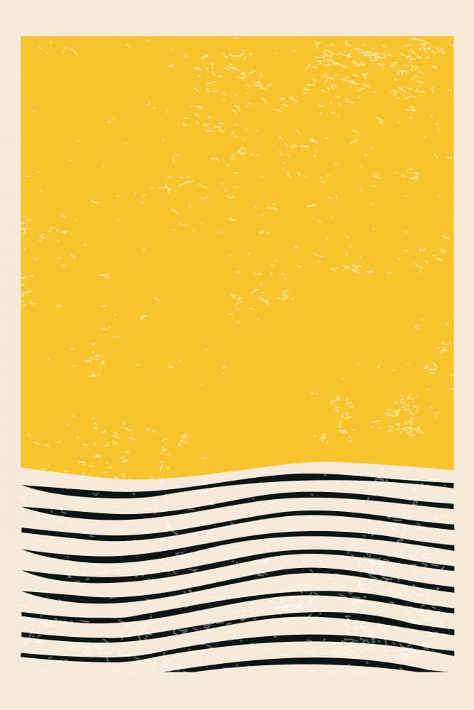 Abstract Yellow Waves by jay stanley — canvas wall art