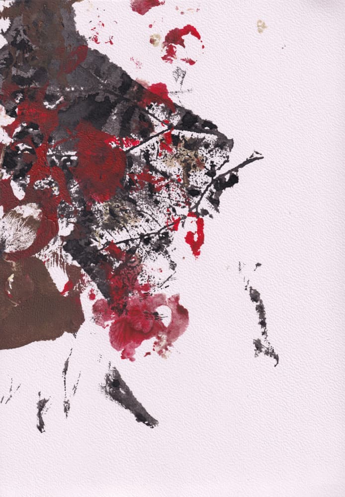 Abstract Red Paint Splash by Maira Ribena — canvas wall art