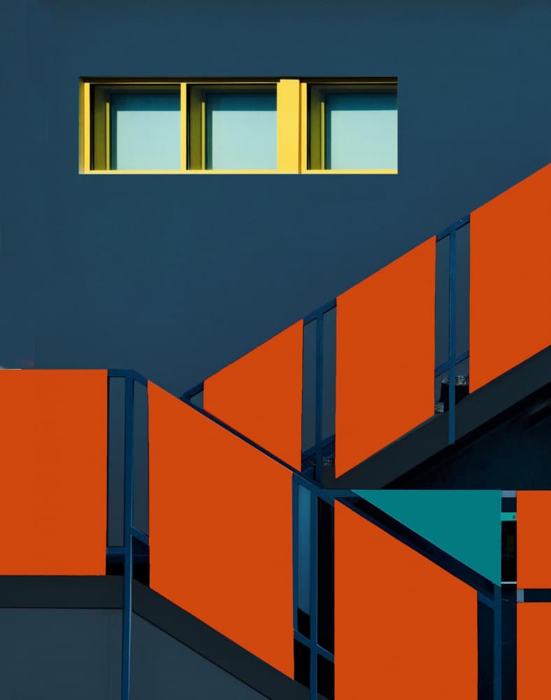 Vibrant Geometric Architecture by Arnon Orbach — canvas wall art