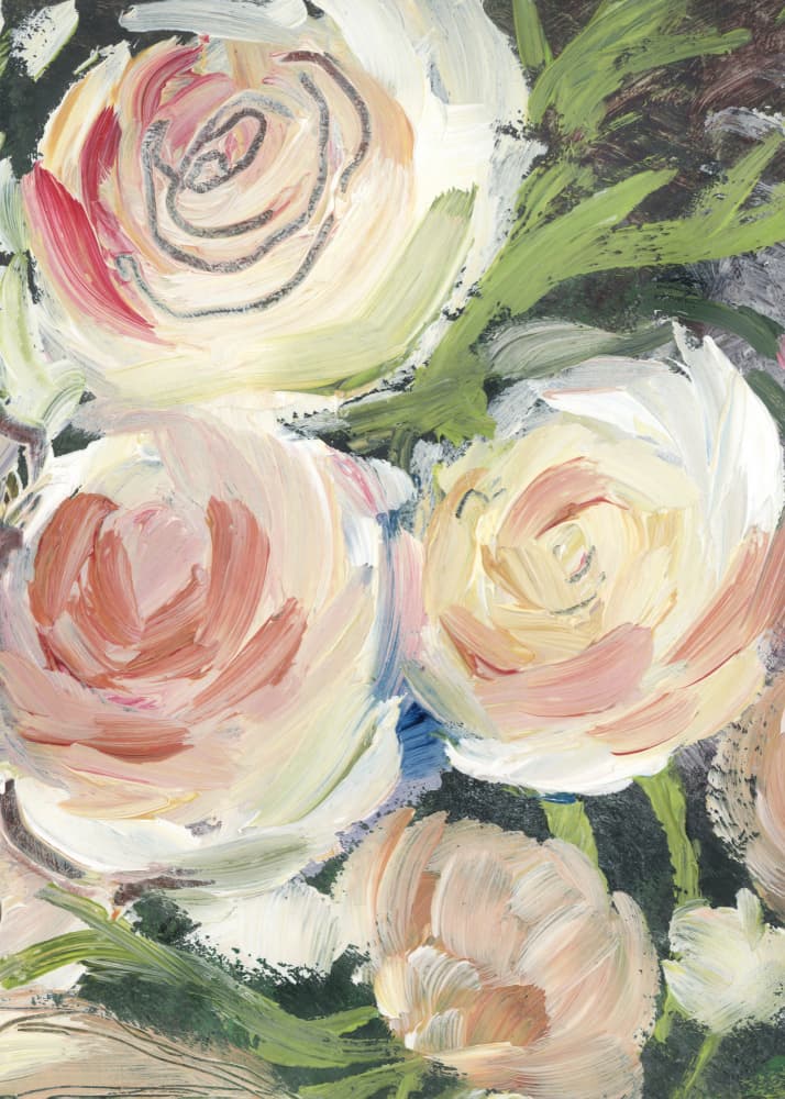 Soft Painted Blooms by Rosana Laiz Blursbyai — canvas wall art