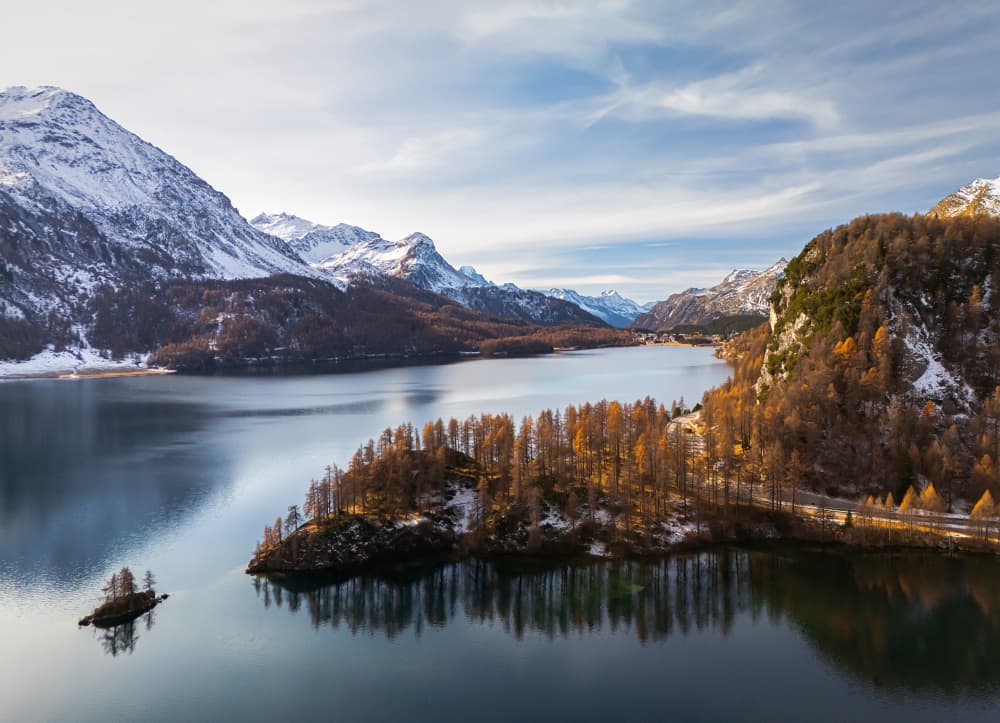 Majestic Alpine Lake Reflection by Streiff Marcel — canvas wall art