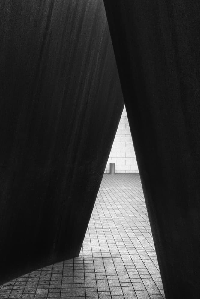 Stark Geometric Passage by Christopher Budny — canvas wall art