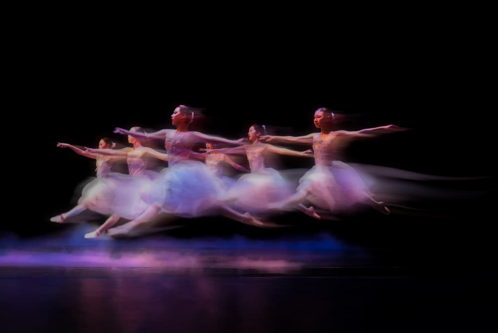 Dynamic Ballet Flight by Mia Meng — canvas wall art