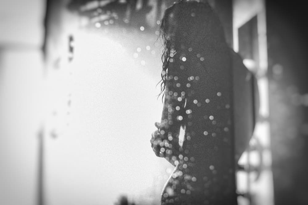 Serene Shower Silhouette by Daisuke Kiyota — canvas wall art
