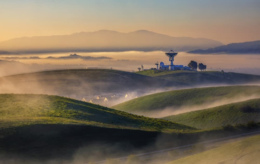 Golden Morning Observatory by Jenny Qiu — canvas wall art