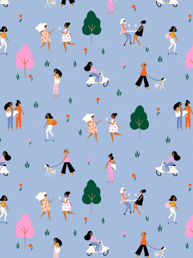 Women Enjoying Park Life by Aislinn Simmonds — canvas wall art