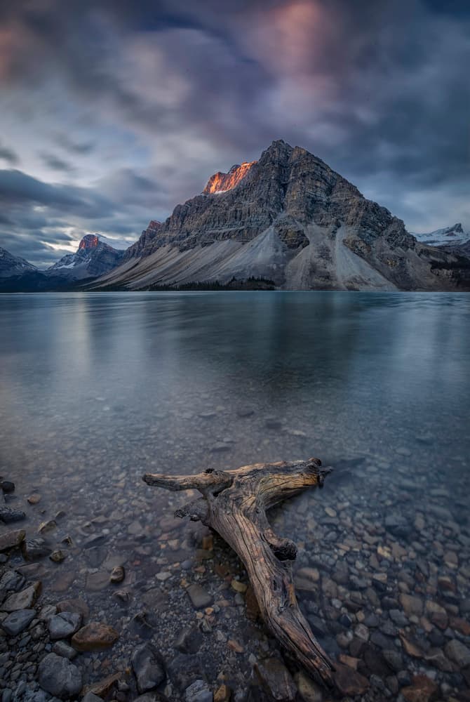 Golden Mountain Lake by Michael Zheng — canvas wall art