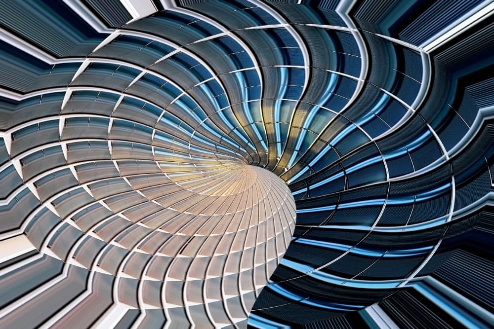 Swirling Modern Architecture by Robin Wechsler — canvas wall art