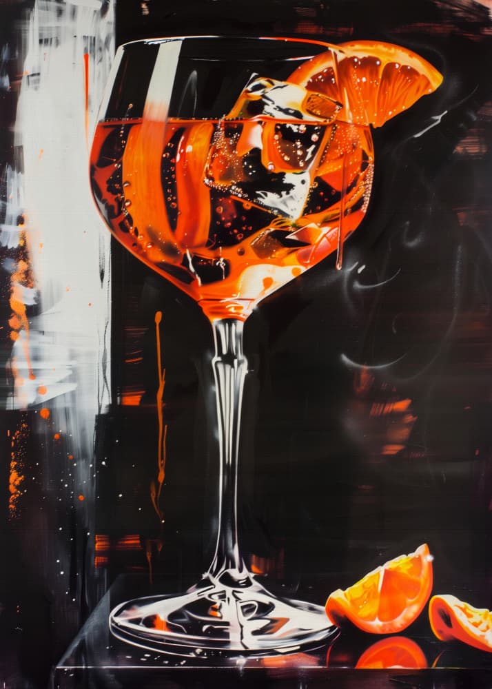 Vibrant Aperol Spritz by Andreas Magnusson — canvas wall art