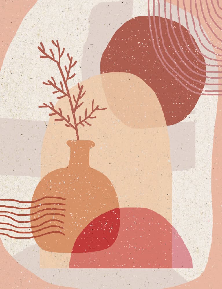 Earthy Abstract Vase by Aylin Demir — canvas wall art