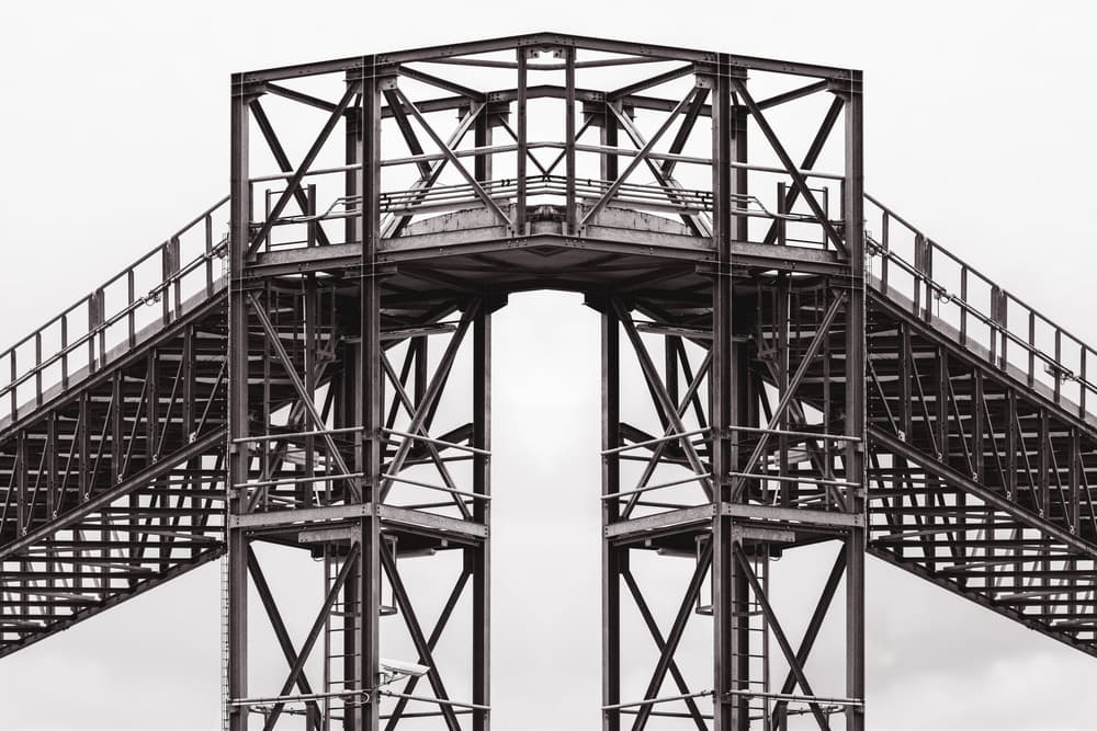 Geometric Metal Walkway by Andrea Comari — canvas wall art
