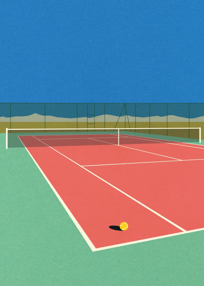 Tennis Court In the Desert by Rosi Feist — canvas wall art