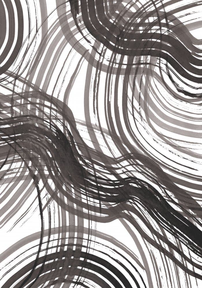 Abstract Ink Waves by Pictufy Studio — canvas wall art
