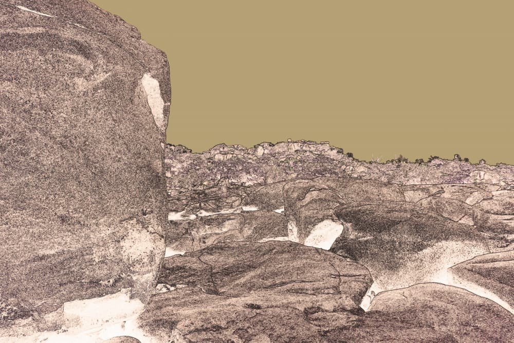 Rugged Rock Landscape by Santhosh ch — canvas wall art