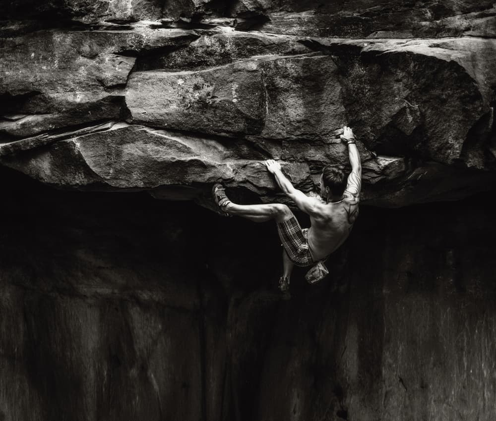 Powerful Rock Climb by Erkan Camlilar — canvas wall art