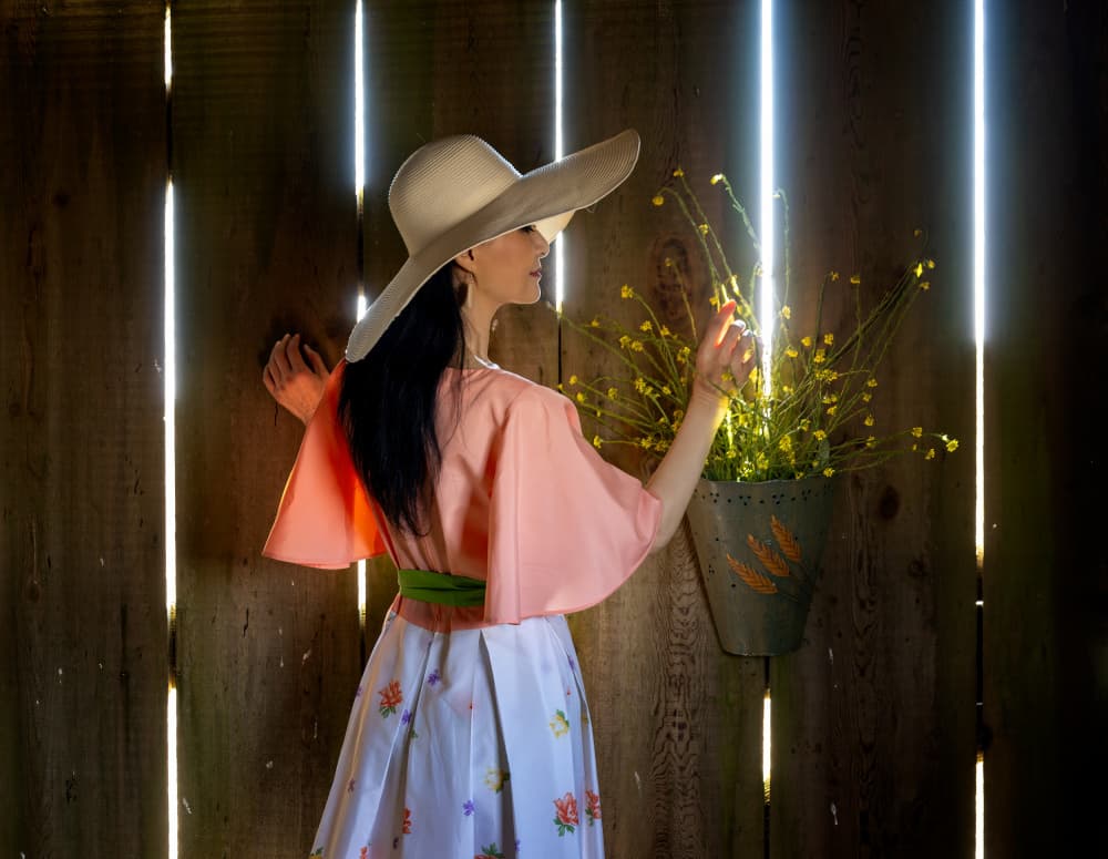 Woman In Barn Light by Dianne Mao — canvas wall art