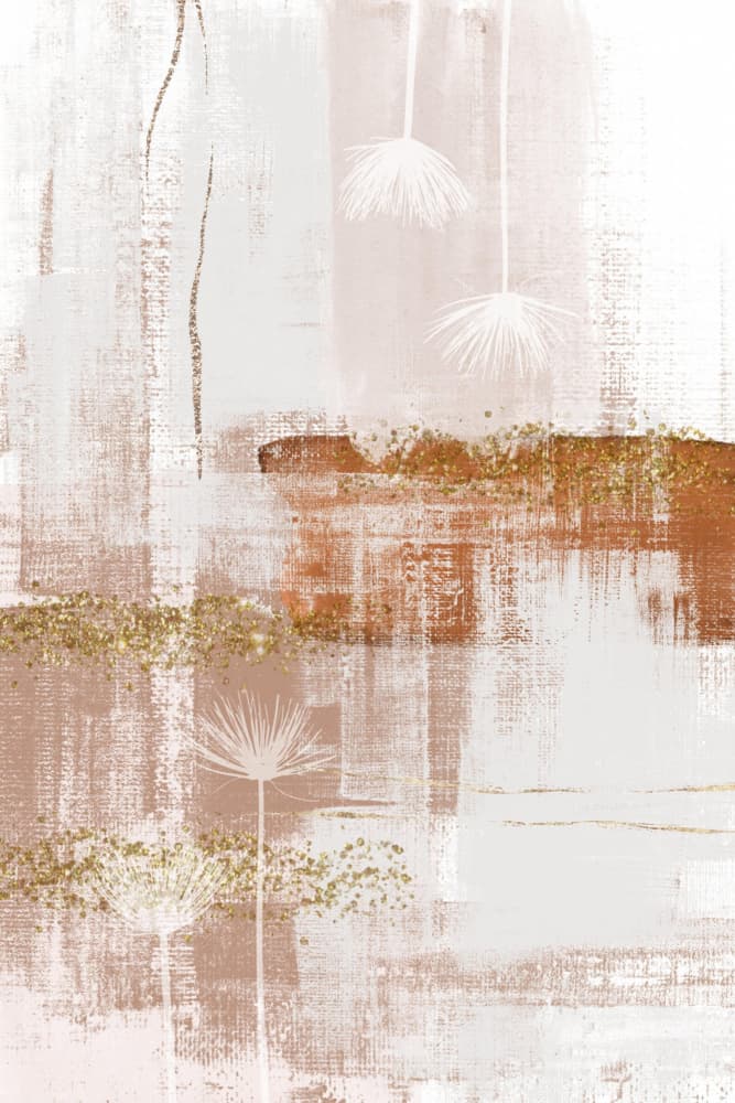 Serene Gold Flora by Sally Ann Moss — canvas wall art