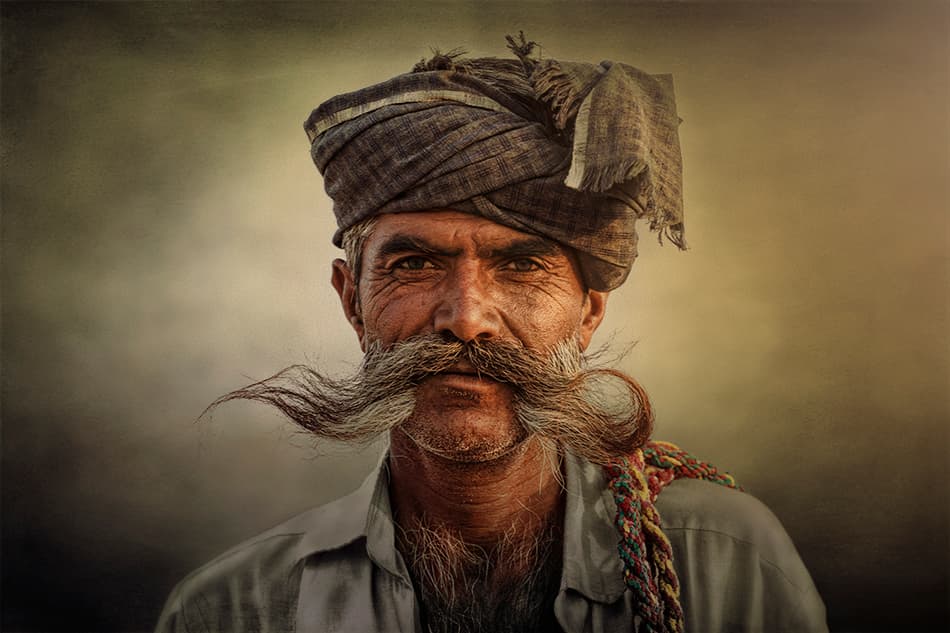 Man with Striking Moustache by Svetlin Yosifov — canvas wall art
