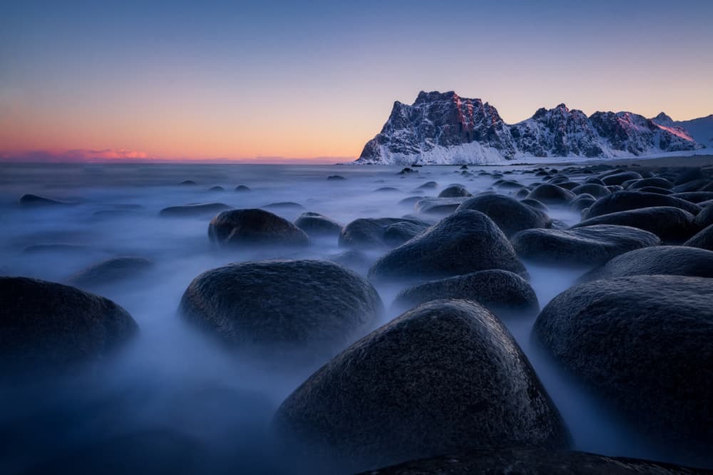 Rocky Shore Twilight by Yongnan Li (李永男) — canvas wall art
