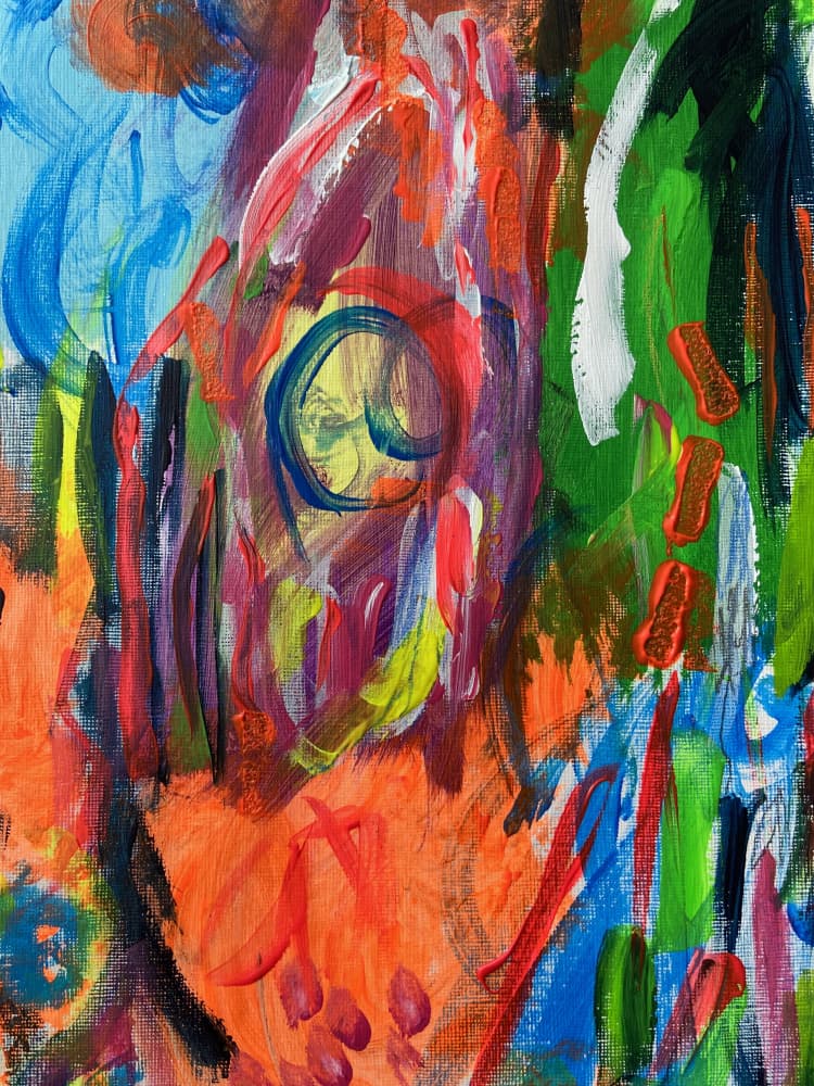 Vibrant Abstract Movement by Irene Chua — canvas wall art