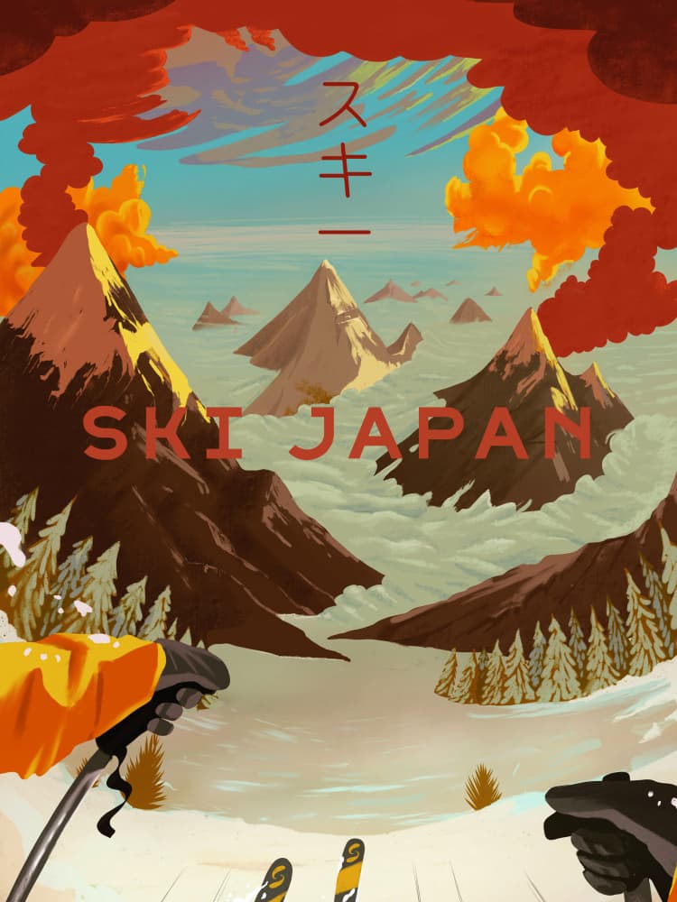 Ski Japan by Mark Harrison — canvas wall art