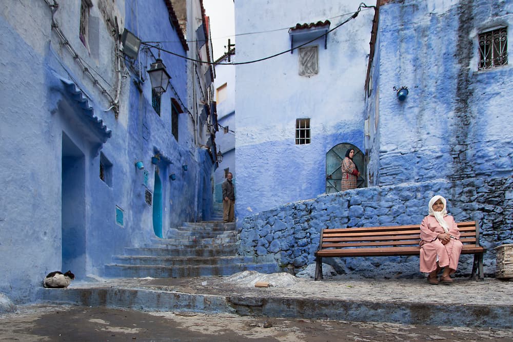 Quiet Chefchaouen Street by Juan Cardador — canvas wall art