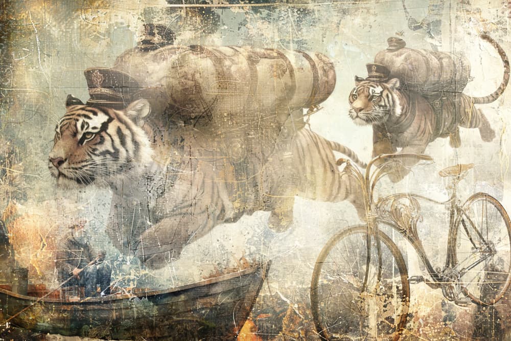 Flying Tigers Adventure by Rafal Kulik — canvas wall art