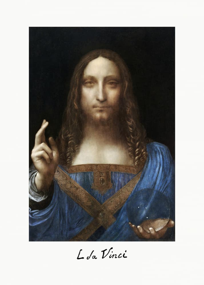 Salvator Mundi (circa 1500) by Leonardo da Vinci — canvas wall art