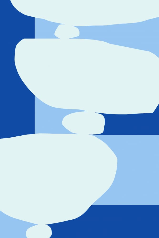 Abstract Blue Balance by Treechild — canvas wall art