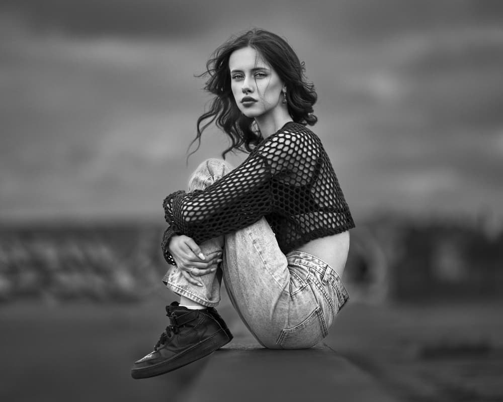 Pensive Urban Portrait by Denis — canvas wall art